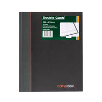Ideal - Quarto Cashbook Casebound  Double Cash - 192 Pages  - Black (574)