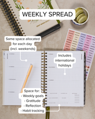 Smart Women Society - B5 Week-to-View - 2026 Calendar Year Diary/Planner - Beige