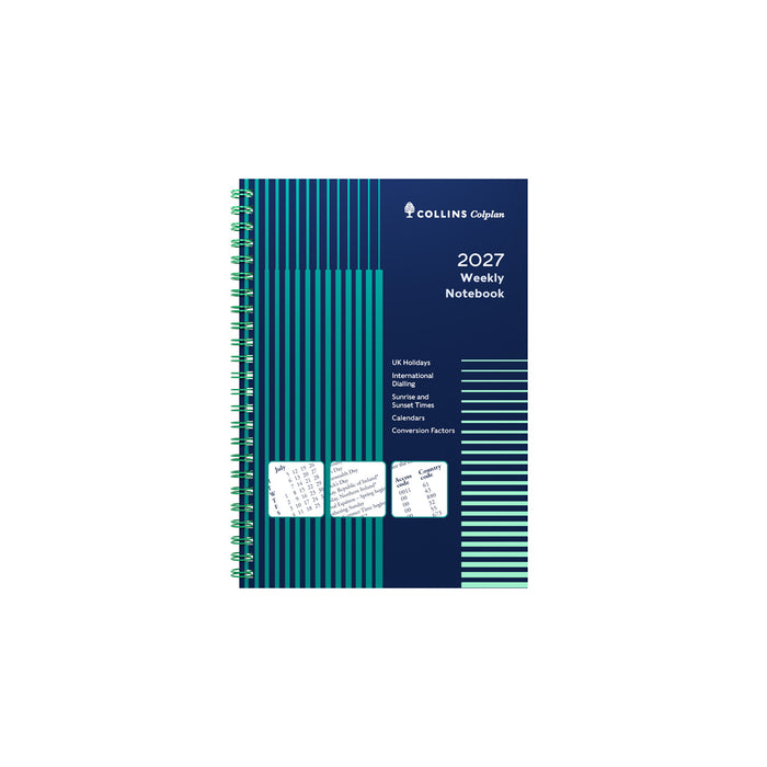 2027 Calendar Year Planner - 12 Month A5 Weekly Notebook - Collins Debden Colplan Range (61-27)