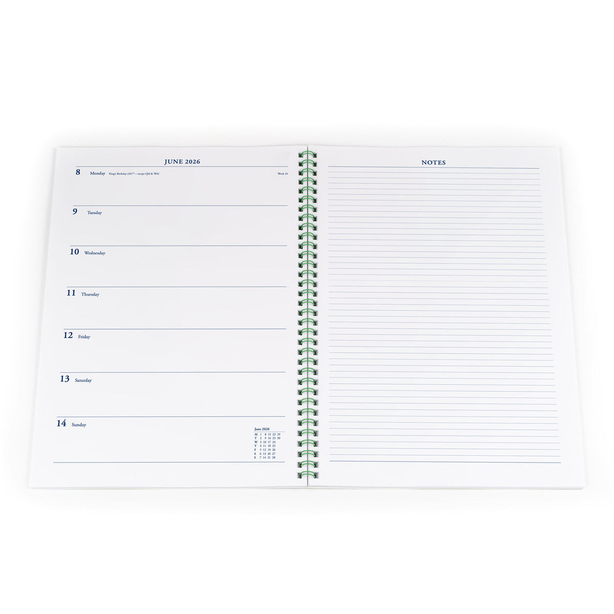 Colplan - A4 - Week-To-View - Diary - 2026 Calendar Year Planner