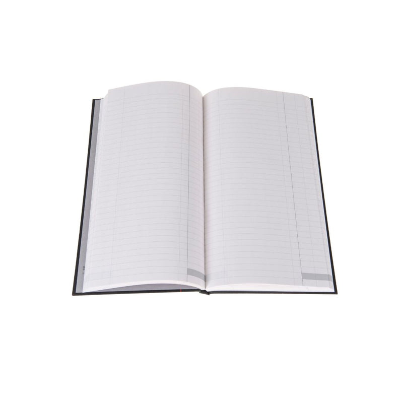 Ideal - A4 Slim Cashbook Casebound Single Cash - 192 Pages  - Black (6221)