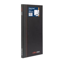 Ideal - A4 Slim Cashbook Casebound Single Cash - 192 Pages  - Black (6221)