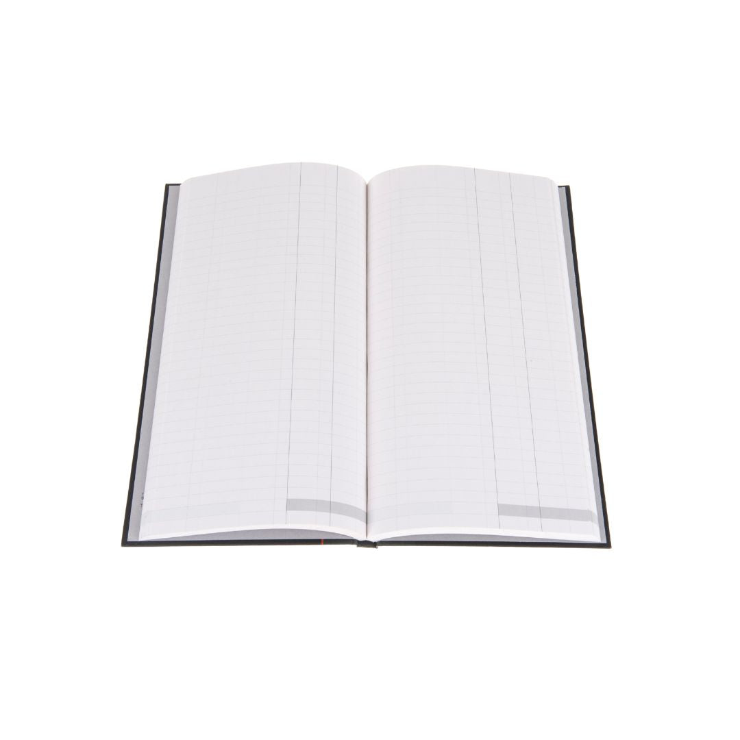 Ideal - A4 Slim Cashbook Casebound  Double Cash - 192 Pages  - Black (6224)