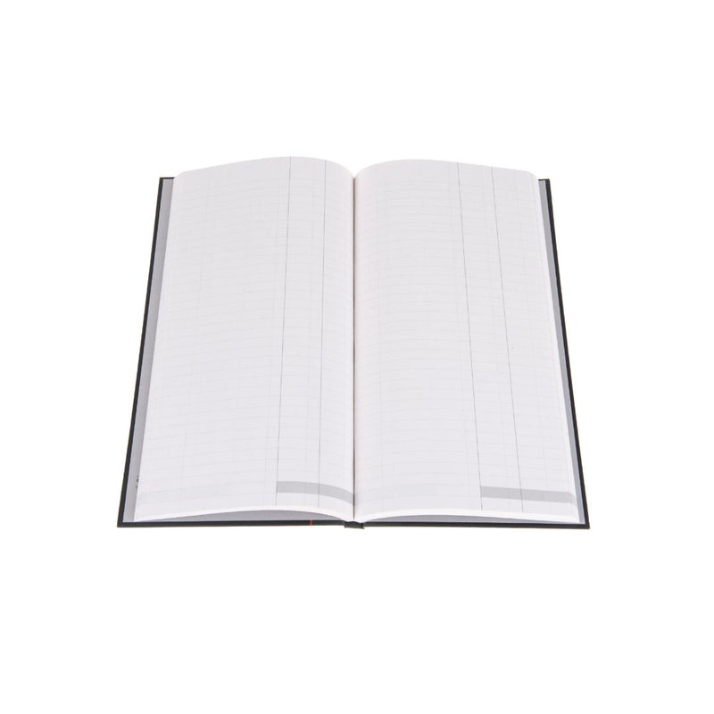 Ideal - A4 Slim Cashbook Casebound  Double Cash - 192 Pages  - Black (6224)