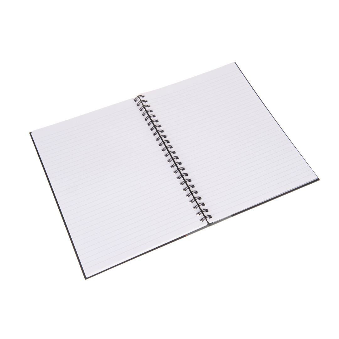 Ideal - A4 Cashbook Wiro Feint - 192 Pages  - Black (6428W)