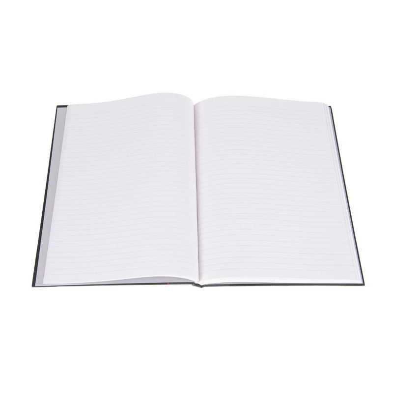 Ideal - A4 Cashbook Casebound Feint - 192 Pages  - Black (6428)