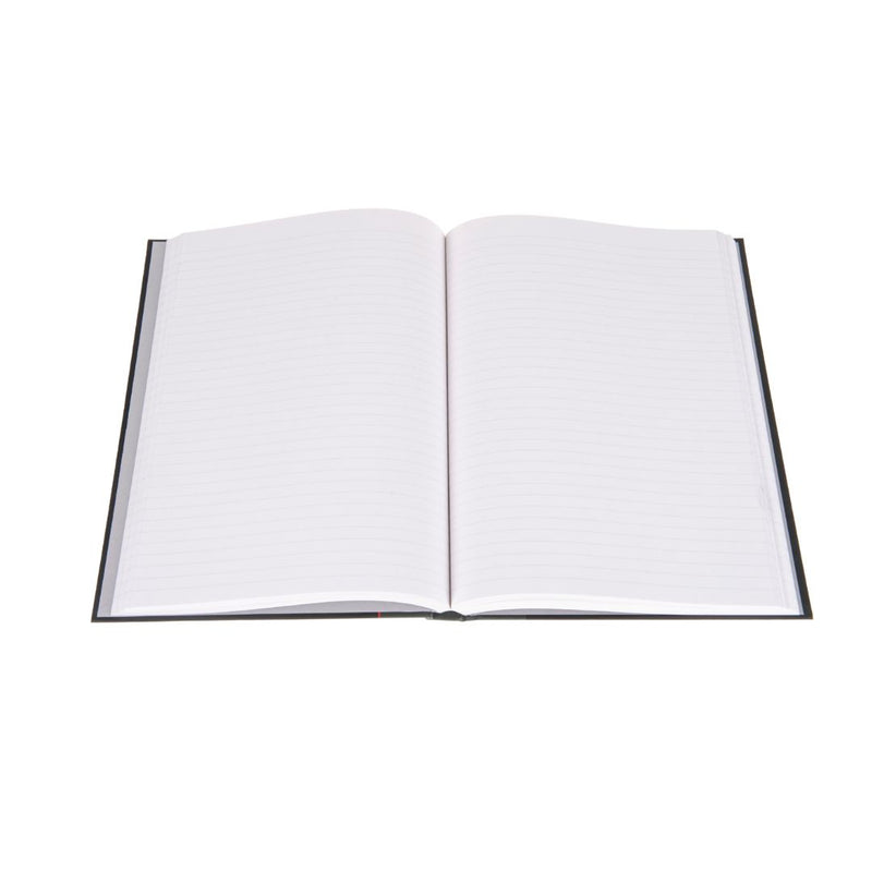Ideal - A4 Cashbook Casebound Feint - 384 Pages  - Black (6448)