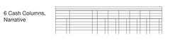 Cathedral -  Accounts Book 6 Cash Columns  - Red (69/6.1)