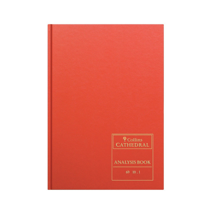 Cathedral -  Accounts Book 10 Cash Columns  - Red (69/10.1)