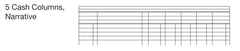 Cathedral -  Accounts Book 5 Cash Columns  - Red (69/5.1)