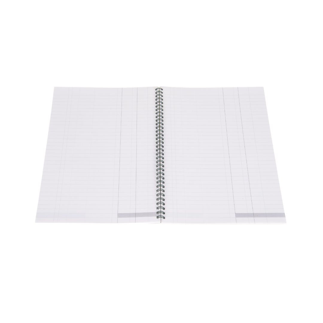 Ideal - A4 Cashbook Wiro Double Cash - 120 Pages  - Green (7424)