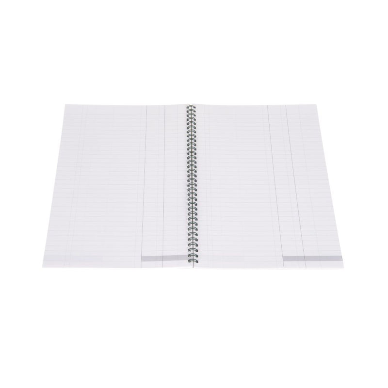 Ideal - A4 Cashbook Wiro Double Cash - 120 Pages  - Green (7424)