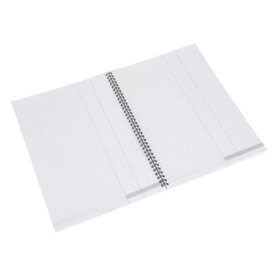 Ideal - A4 Cashbook Wiro Double Cash - 120 Pages  - Green (7424)