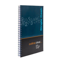 Ideal - A5 Cashbook Wiro Single Cash - 120 Pages  - Blue (761)