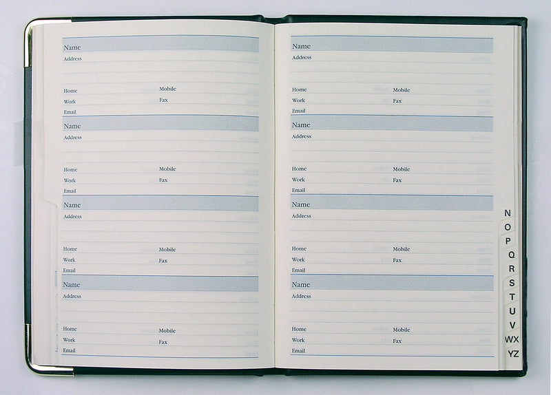 Classic - A5 Telephone / Address Book  - Black (9000V)