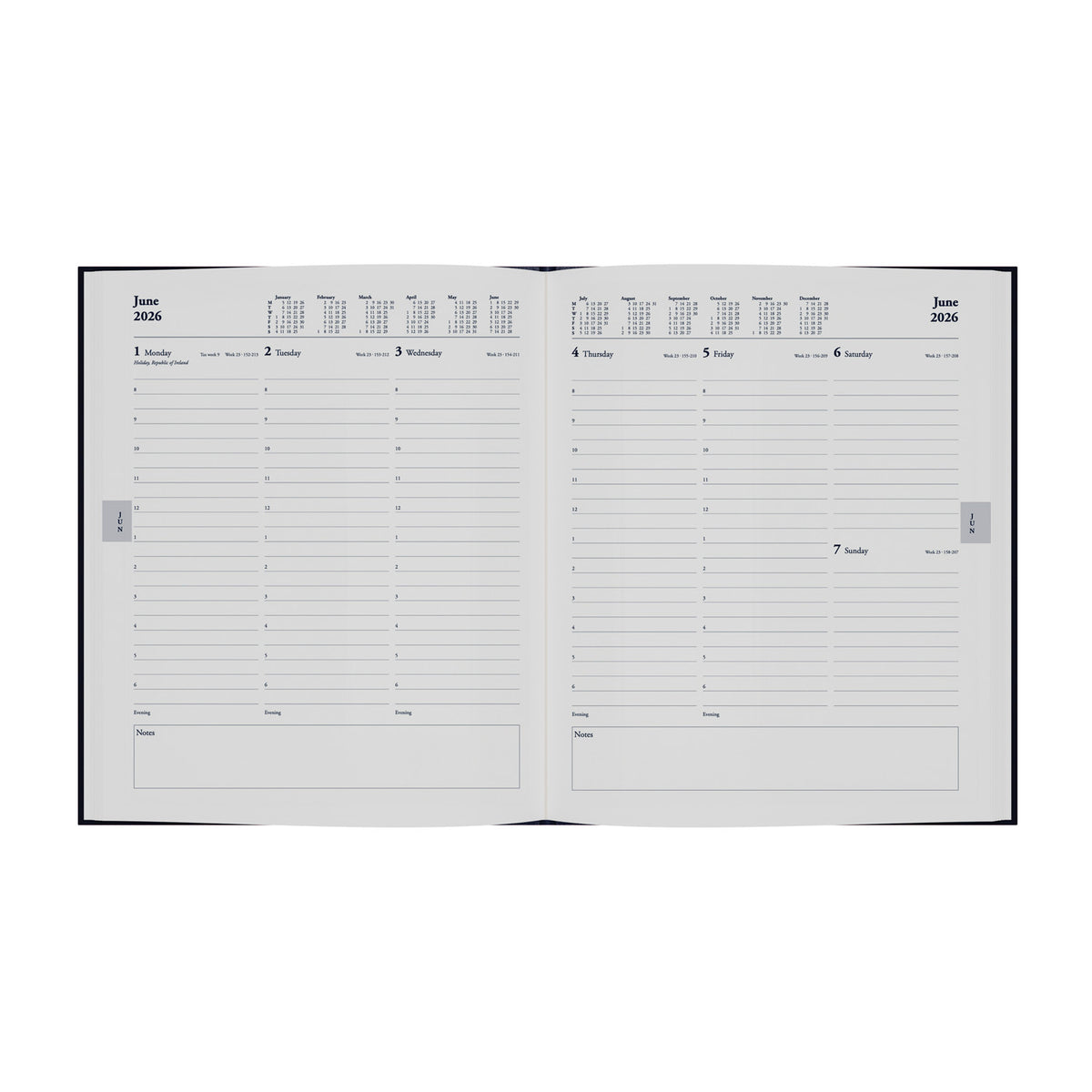 Standard Desk - Quarto - Week-To-View - Diary - 2026 Calendar Year Planner