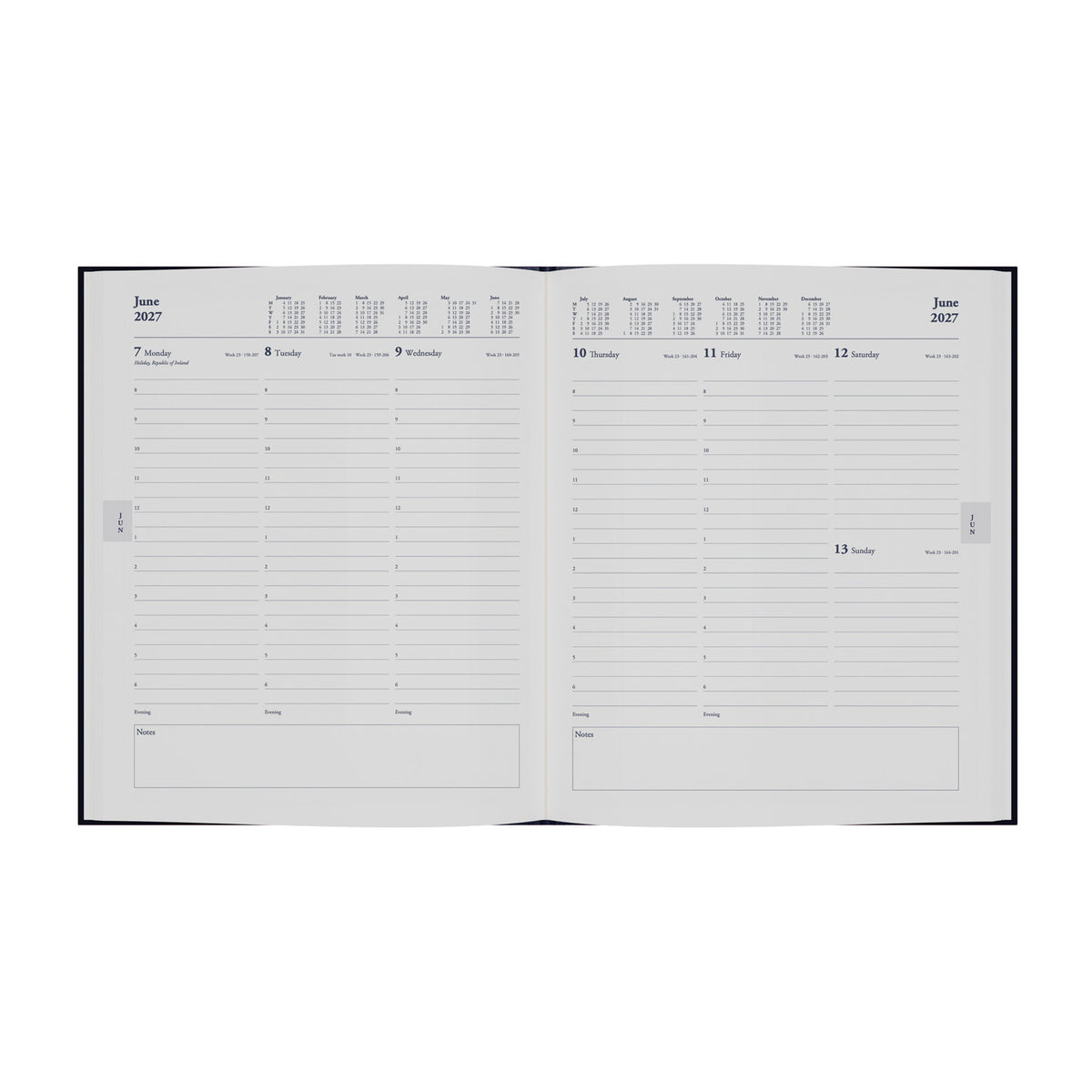 2027 Calendar Year Planner - 12 Month Quarto Week-to-View Diary - Hard Cover - Collins Debden Standard Desk Range
