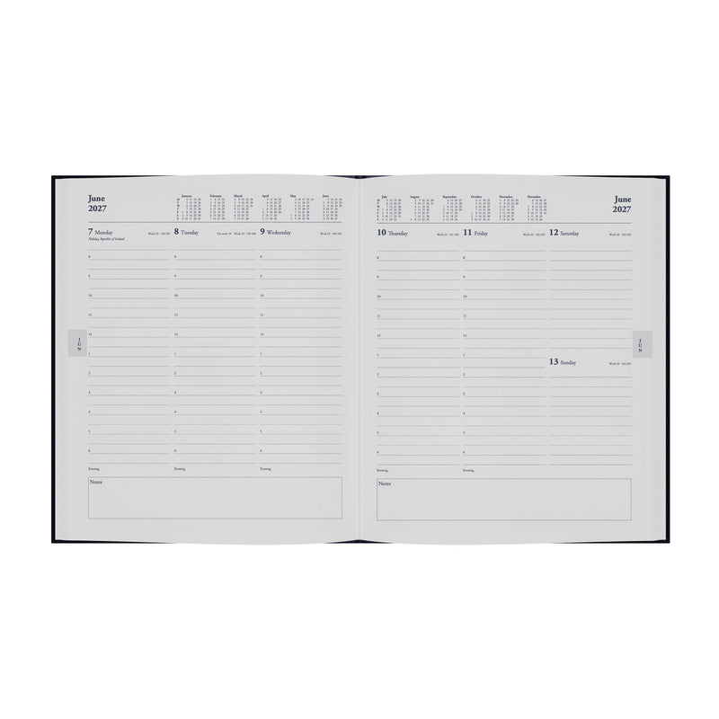 2027 Calendar Year Planner - 12 Month Quarto Week-to-View Diary - Hard Cover - Collins Debden Standard Desk Range
