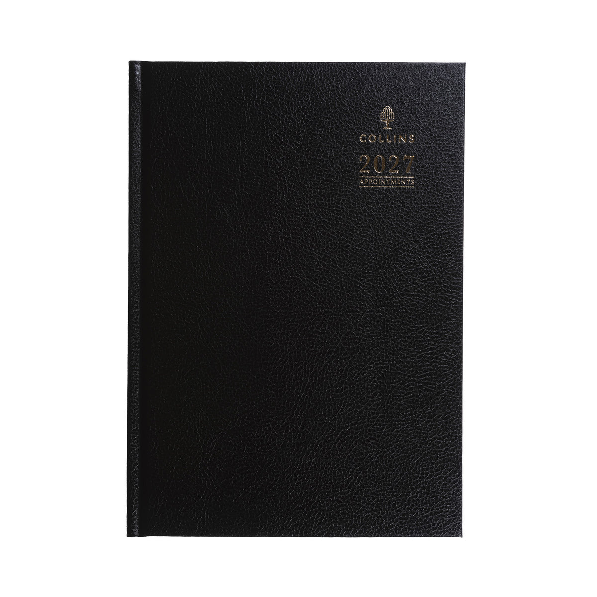 2027 Calendar Year Planner - 12 Month A4 Day-to-Page Diary - Hard Cover in Black - Collins Debden Standard Desk Range (A44.99-27)