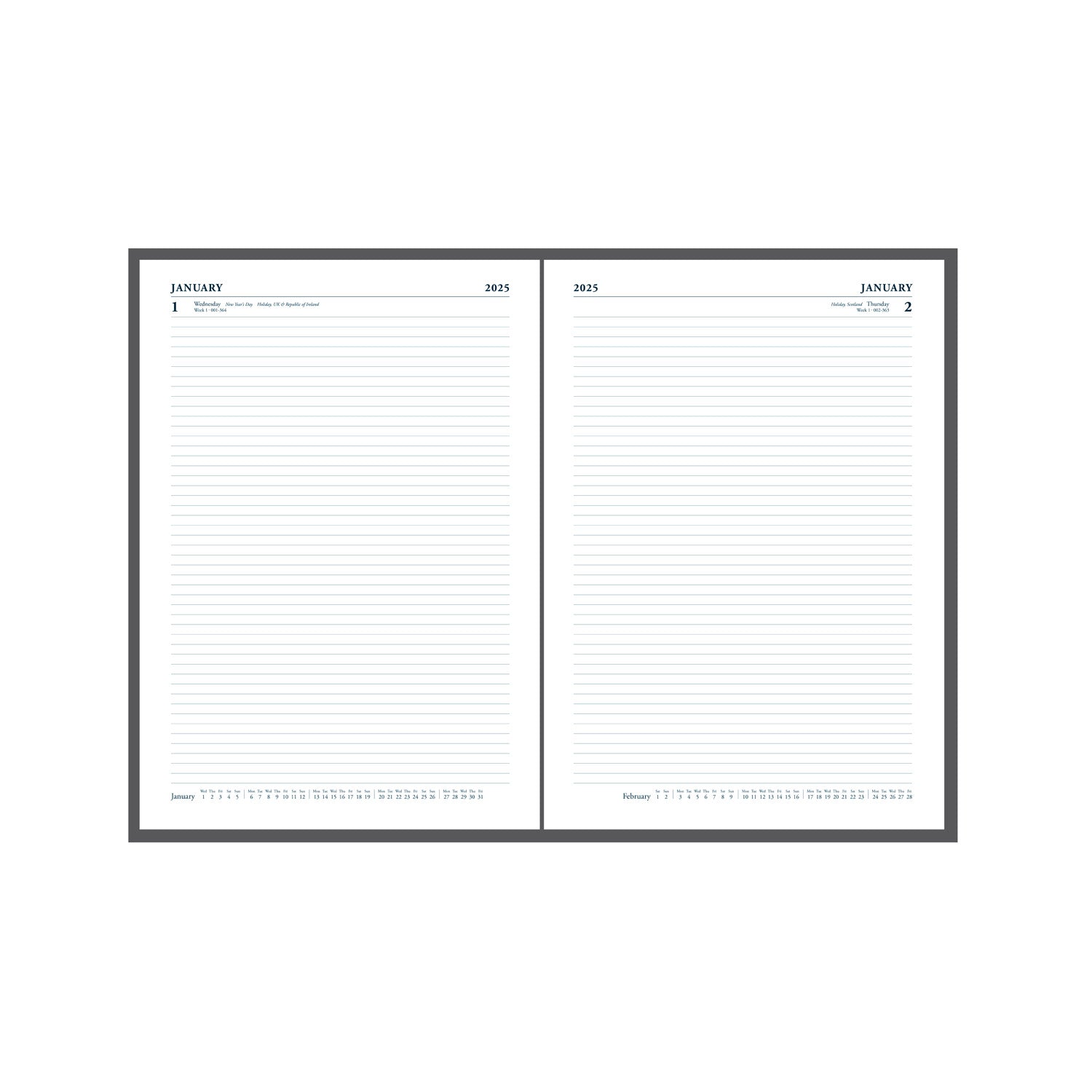 Collins Weekly Notebook Diary 2025 Images References :