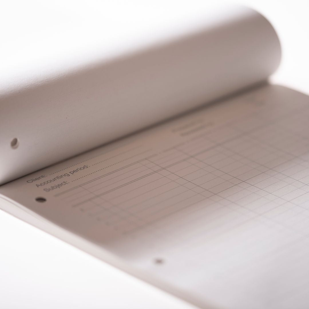 Cathedral - A4 Analysis Pad 6 Cash Columns  - Red (A4/90/6C)