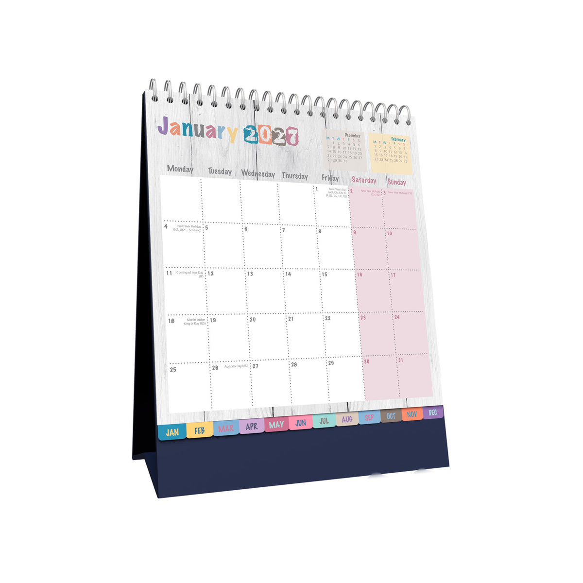 2027 Calendar - 12 Month Desk Month-to-View Calendar - Collins Debden Brighton Range (BTDC-27)