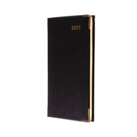 2027 Calendar Year Planner - 12 Month Slim 152x80mm Week-to-View Diary in Black - Collins Debden Classic Range (CAPV.99-27)