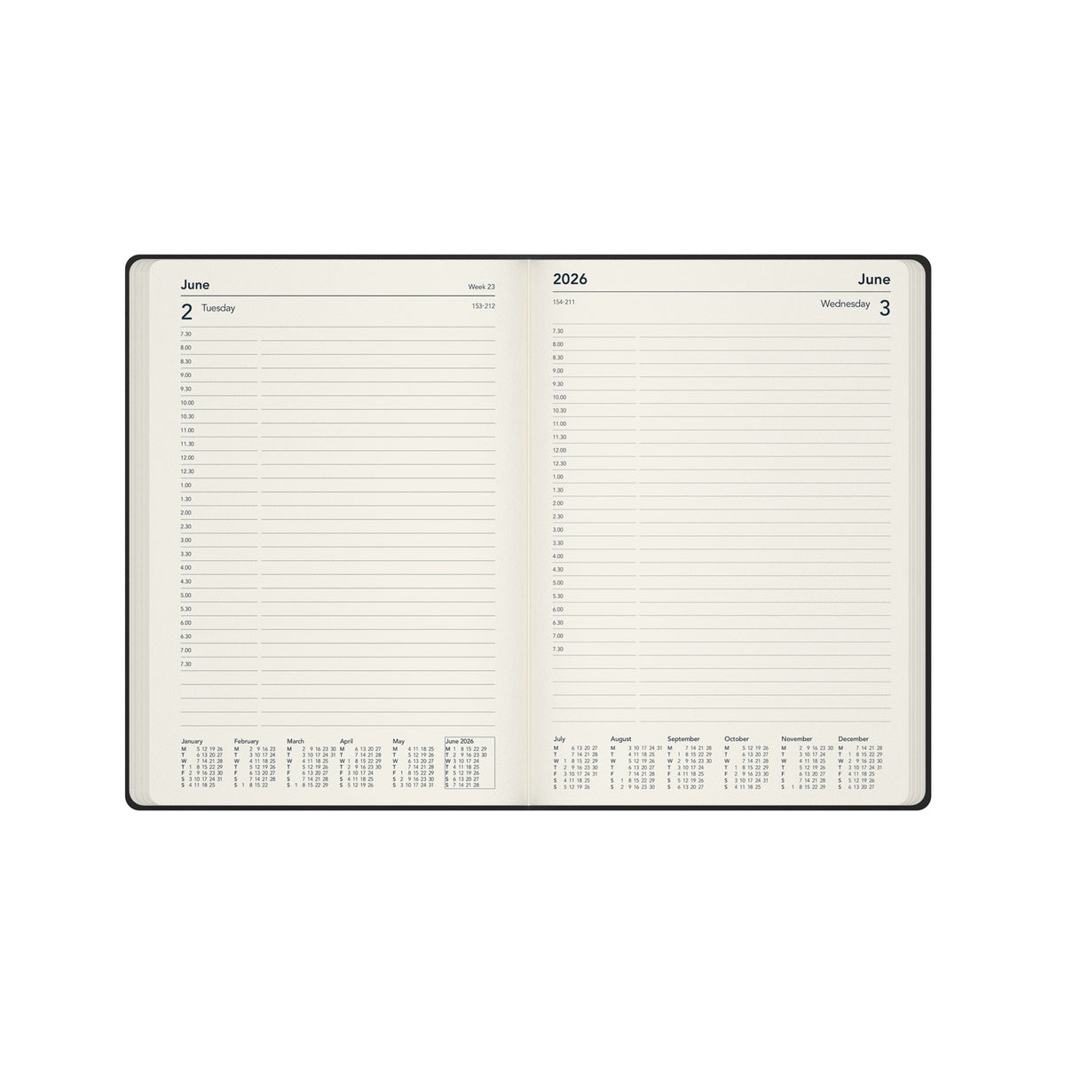 Legacy - A5 Day-to-Page Diary with Appointments - 2026 Calendar Year Planner