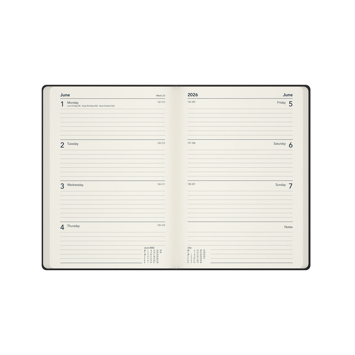 Legacy - A5 Week-To-View Diary - 2026 Calendar Year Planner
