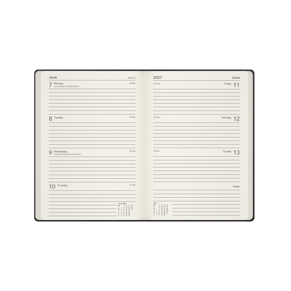 2027 Calendar Year Planner - 12 Month A5 Week-to-View Diary - Hard Cover - Collins Debden Legacy Range