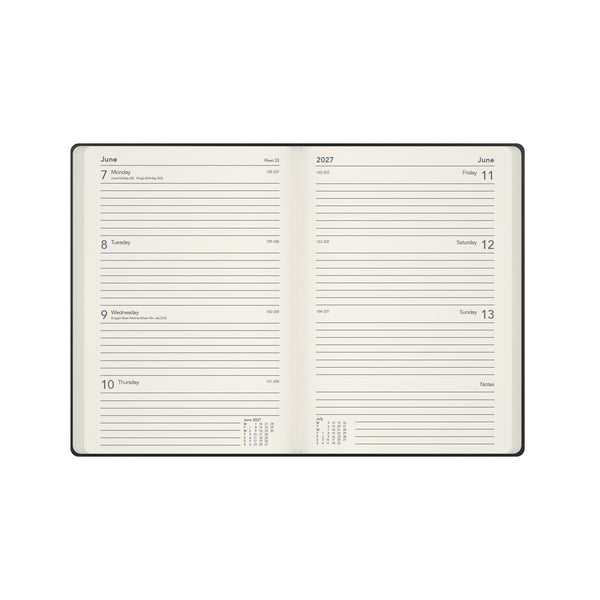 2027 Calendar Year Planner - 12 Month A5 Week-to-View Diary - Hard Cover - Collins Debden Legacy Range