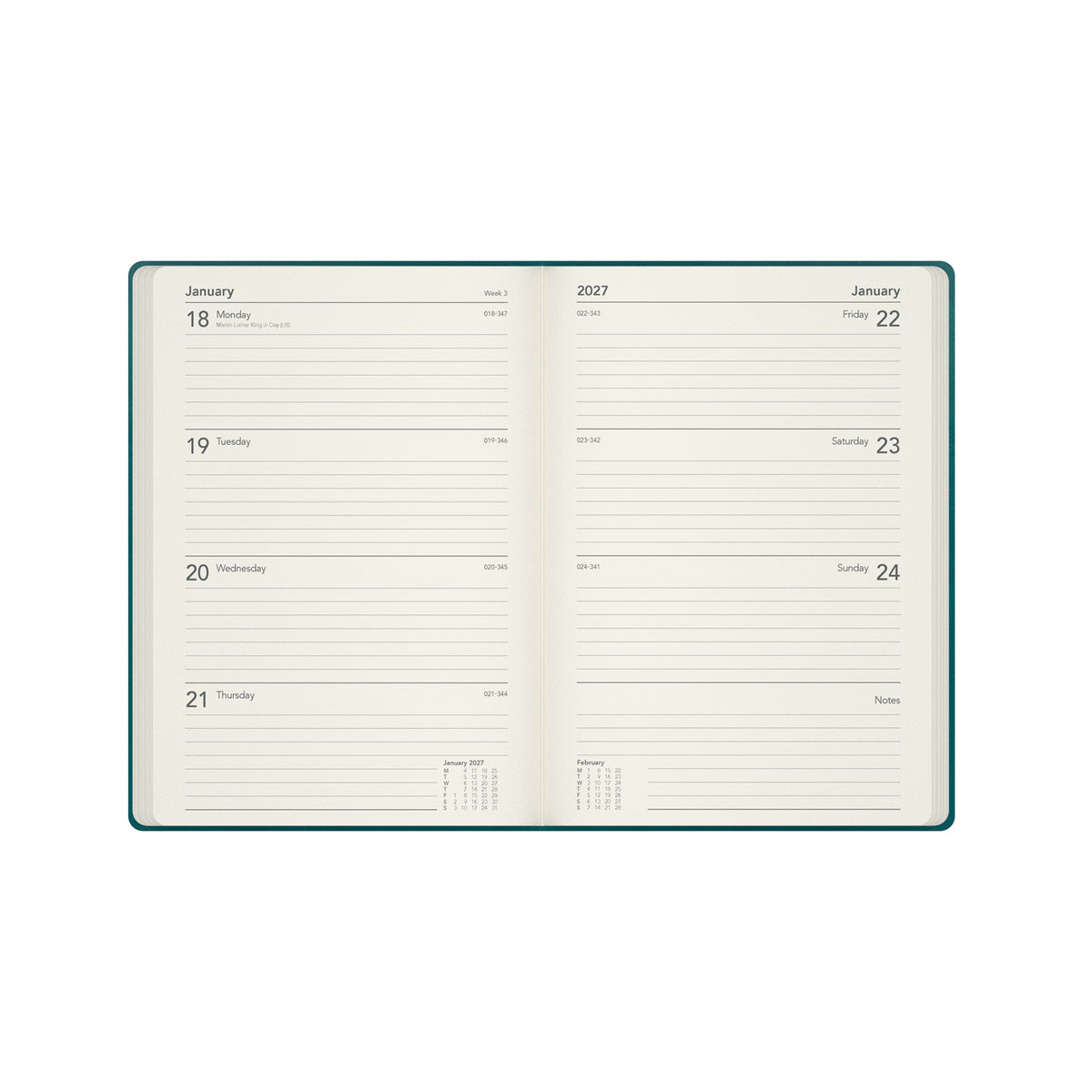 2026-2027 Mid Year Planner - 13 Month A5 Week-to-View Diary (August 2026 to September 2027) - Hard Cover - Collins Debden Legacy Range