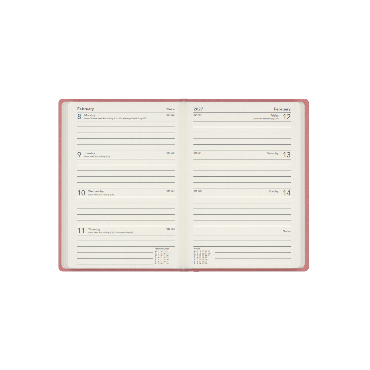 2026-2027 Mid Year Planner - 13 Month A6 Week-to-View Diary (August 2026 to September 2027) - Hard Cover - Collins Debden Legacy Range