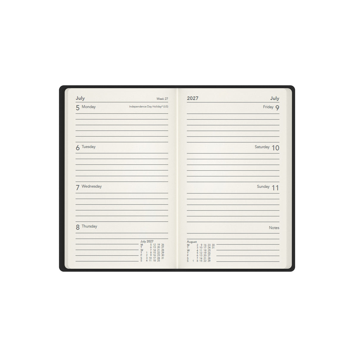2027 Calendar Year Planner - 12 Month Pocket Week-to-View Diary - Hard Cover - Collins Debden Legacy Range