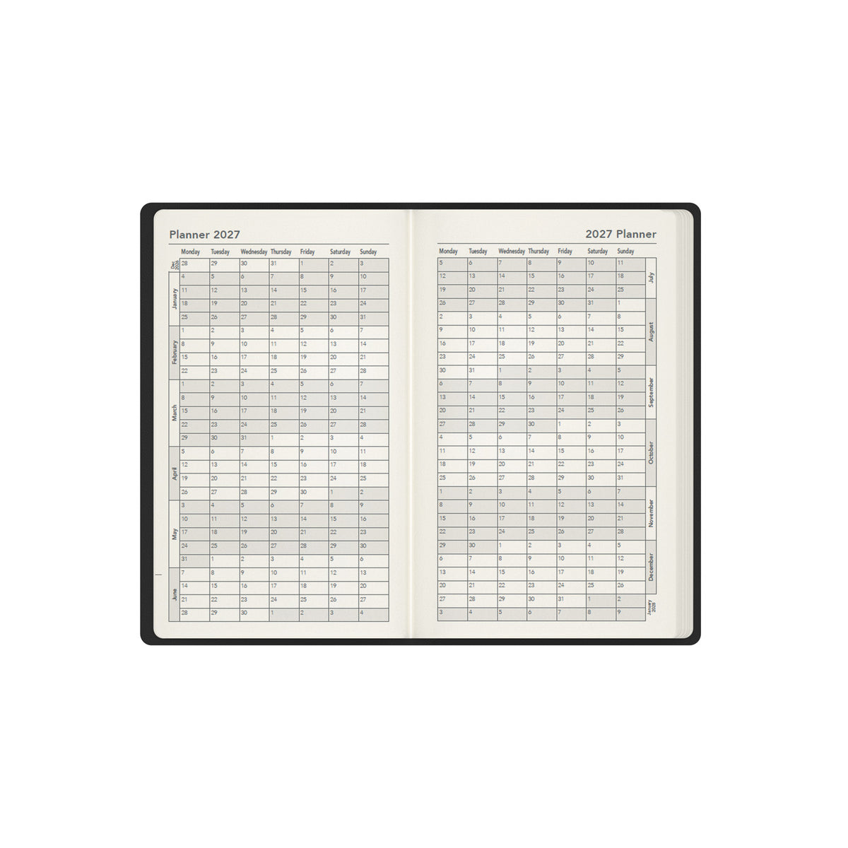 2027 Calendar Year Planner - 12 Month Pocket Week-to-View Diary - Hard Cover - Collins Debden Legacy Range