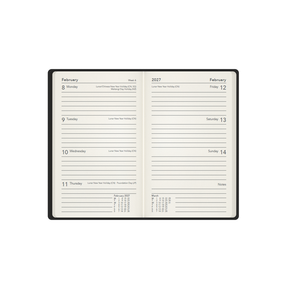 2026-2027 Mid Year Planner - 13 Month Pocket Week-to-View Diary - Hard Cover - Collins Debden Legacy Range