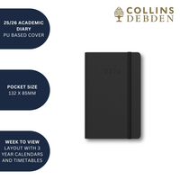 Legacy - Pocket Week-to-View Mid/Academic Year Diary Planner 2025-2026