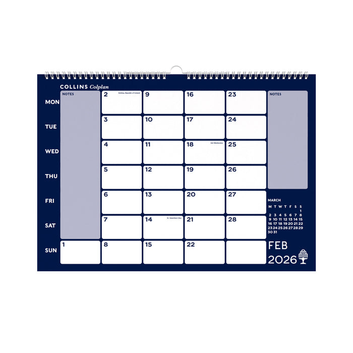 Colplan - A3 - Monthly - Diary - 2026 Calendar Year Planner