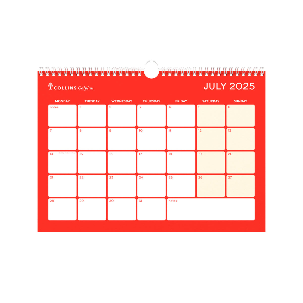 Colplan - A4 Monthly Calendar Mid/Academic Year Memo Wall Planner 2025-2026