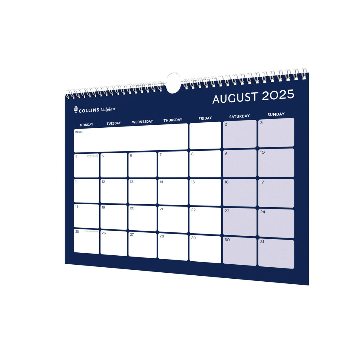 Colplan - A4 Monthly Calendar Mid/Academic Year Memo Wall Planner 2025-2026