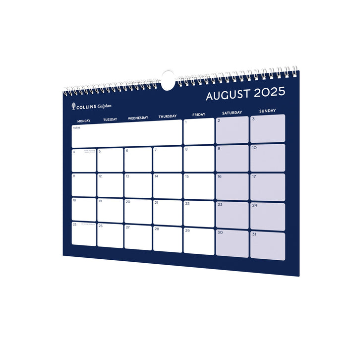 Colplan - A4 Monthly Calendar Mid/Academic Year Memo Wall Planner 2025-2026
