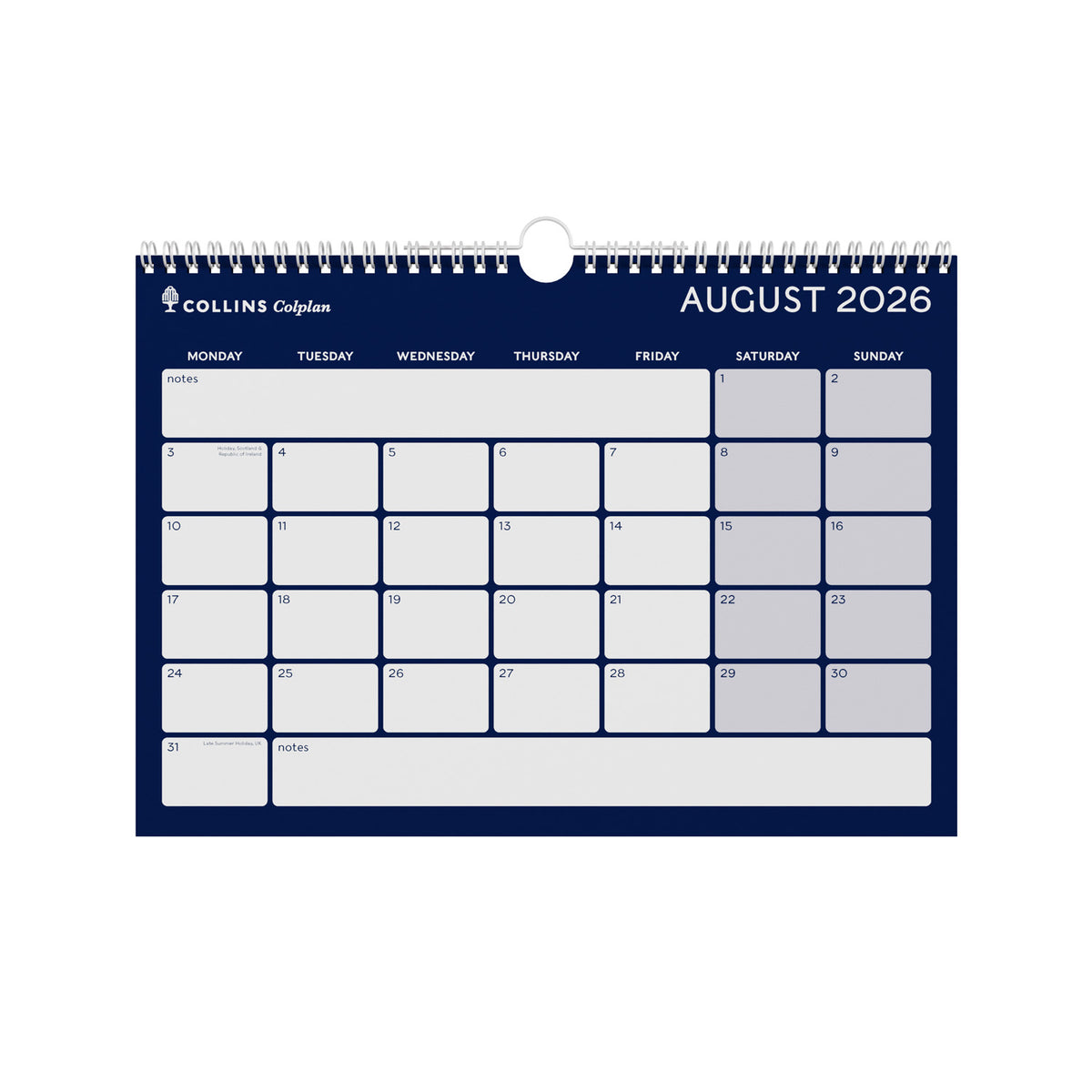 2026-2027 - Mid / Academic Year A4 Memo Calendar - Collins Debden Colplan Range