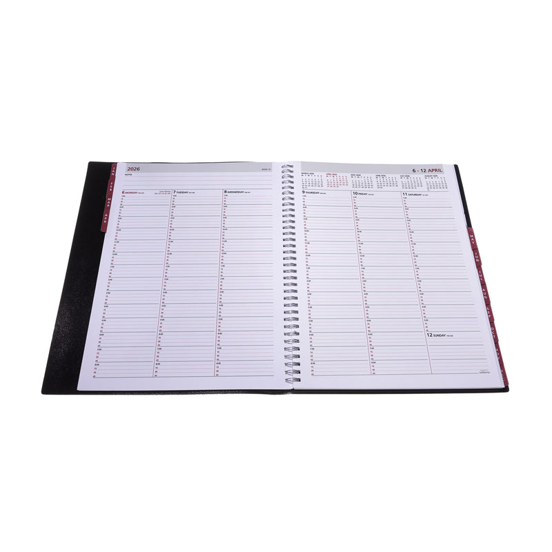 Leadership - A4 Week-To-View Diary with Appointments - 2026 Calendar Year Planner