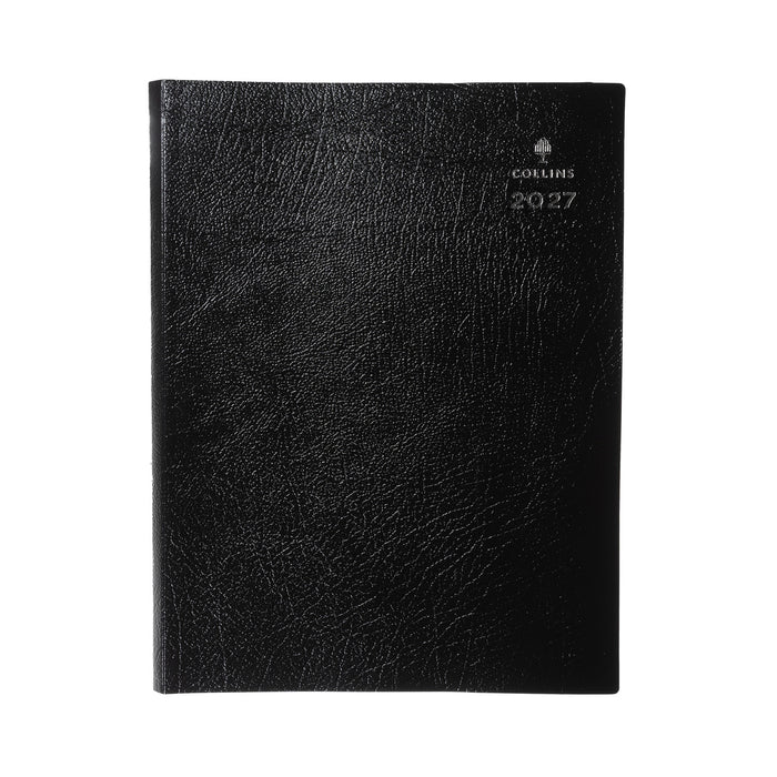 2027 Calendar Year Planner - 12 Month A5 Week-to-View Diary in Black - Collins Debden Leadership Range (CP6741.99-27)