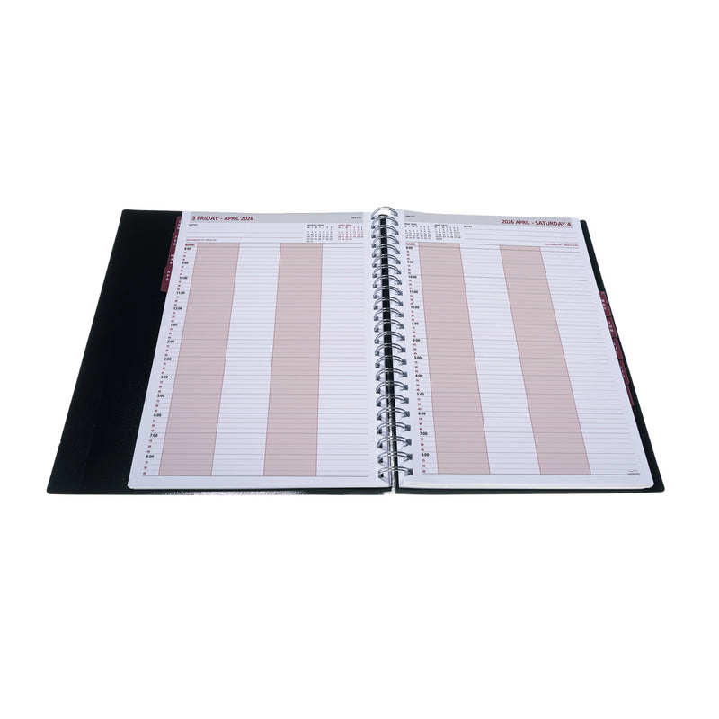 Leadership - A4 Day-To-Page Diary - 4 Persons Appointments - 2026 Calendar Year Planner
