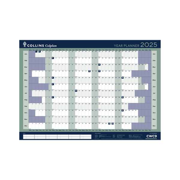 Colplan A1 Monthly Diary 2025 CalendarYearPlanner Collins