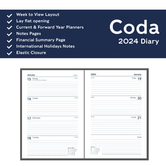 Collins Coda - 2024 A5 Week-to-View Diary (E-CO153-24)