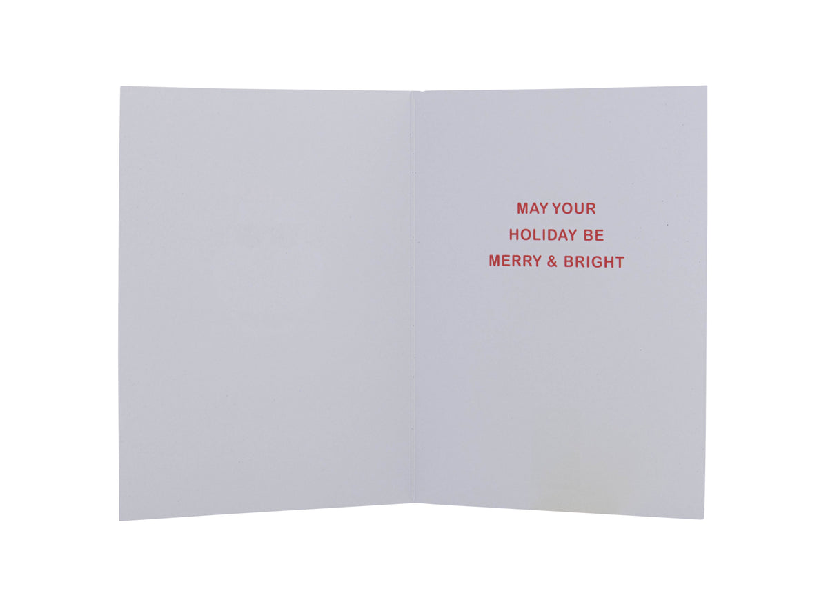 Collins Christmas Cards - Glitter Santa Design - 10 Pack Festive Greeting Cards