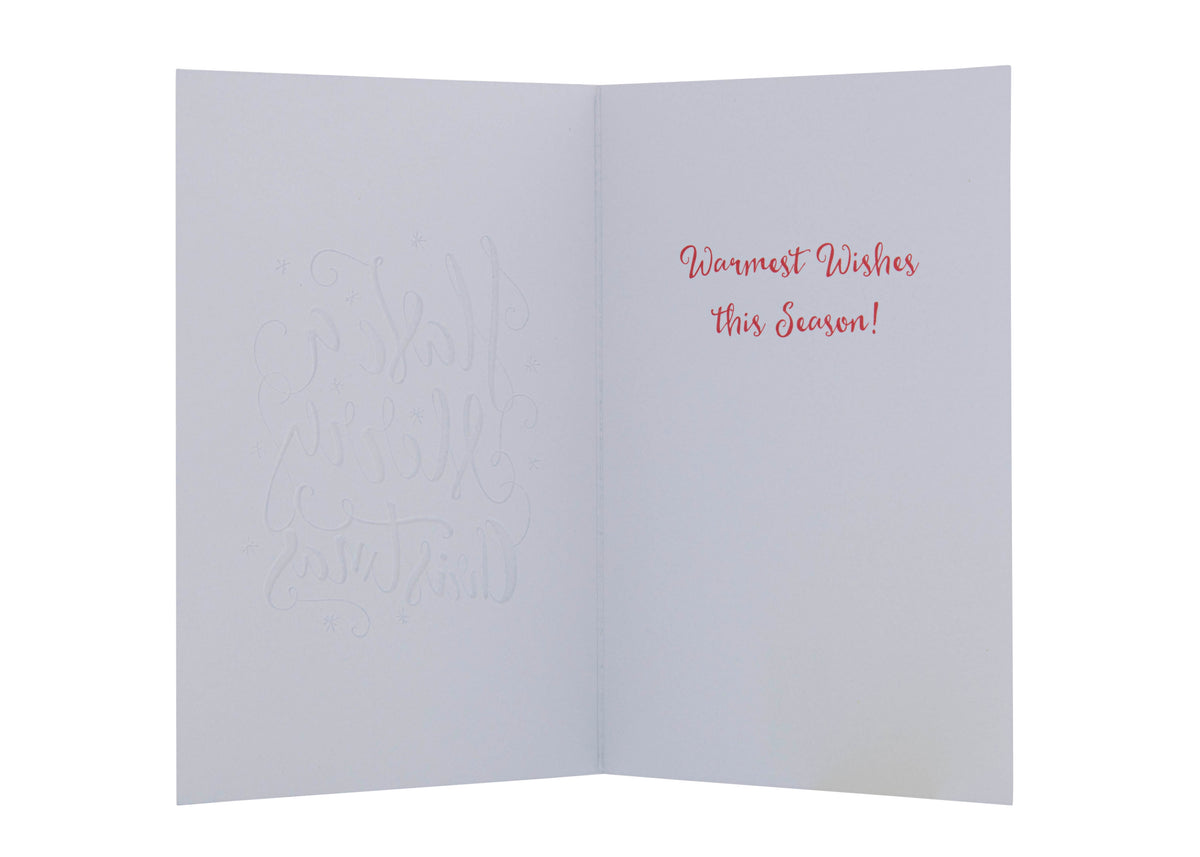 Collins Christmas Cards - Snowflake on Blue Design - 10 Pack Festive Greeting Cards