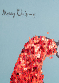 Collins Christmas Cards - Glitter Santa Hat Design - 10 Pack Festive Greeting Cards